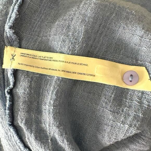 Free People FP One Mila Shirt Blue Ethereal Dainty Romantic Lace Gauze Medium - Picture 12 of 13